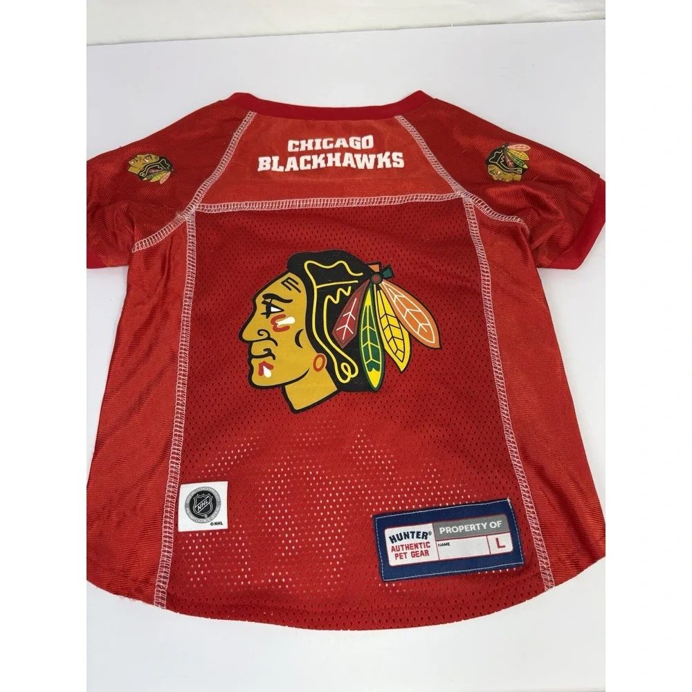 Chicago Black Hawks Dog Jersey NHL Pet Shirt M‎ Hunter Authentic Pet Gear